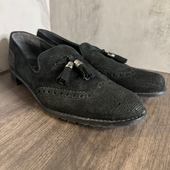 Stuart Weitzman Guything Tassel Loafers Black size 9.5 - Picture 3 of 9